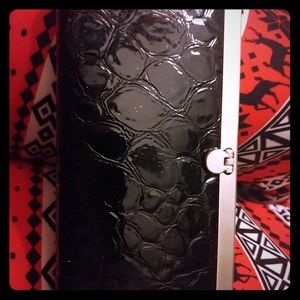 Black snakeskin clutch/wallet